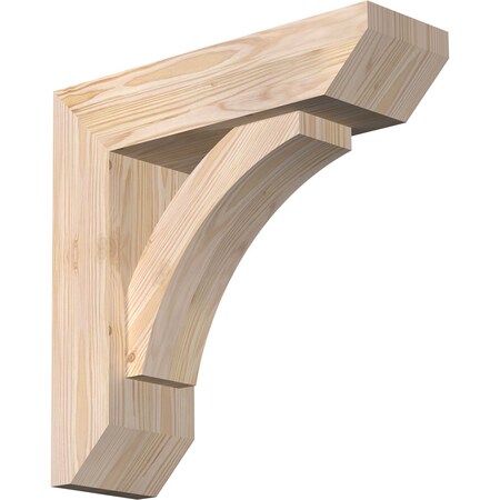 Ekena Millwork Thorton Slat Smooth Bracket w/ Offset Brace, Douglas Fir, 5 1/2"W x 18"D x 18"H BKT0604X18X18THR06SDF